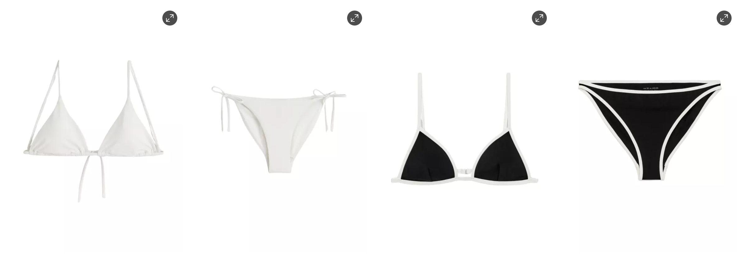 ZEEMUSE black and white bikini - minimalist zeemuse swimwear classic contrast design