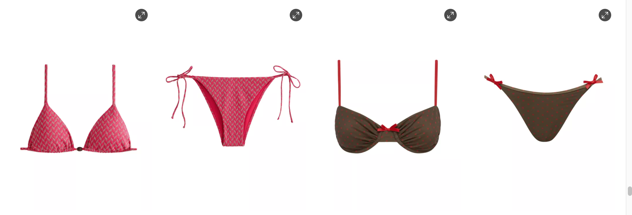 ZEEMUSE coral and brown bikini - warm toned zeemuse swimwear textured triangle styles